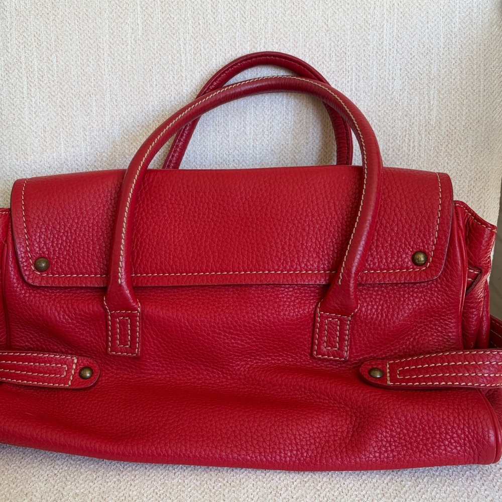 Luella Red Leather Tote Bag - Picture 4 of 9